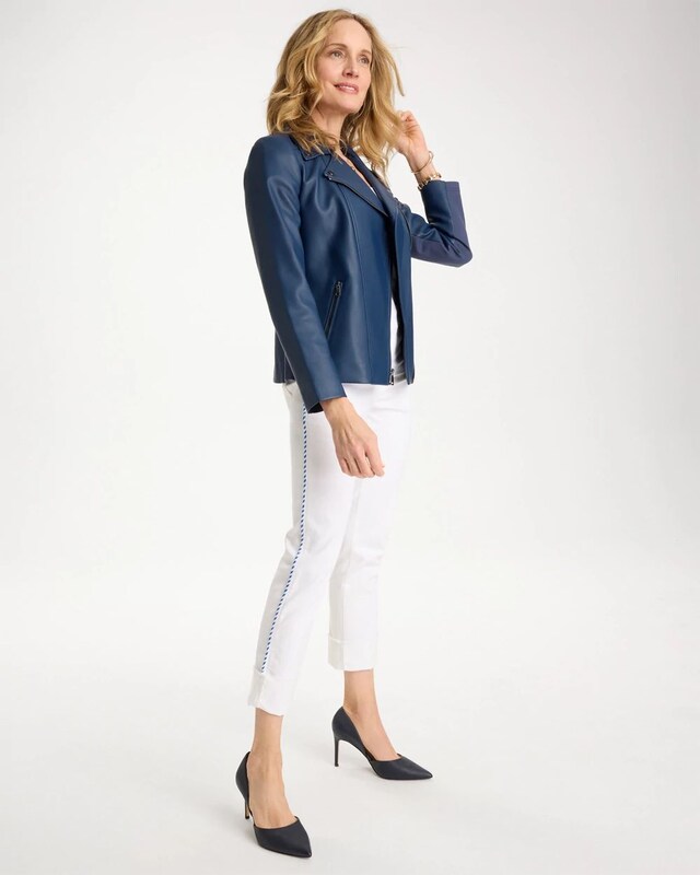 Girlfriend Roll Cuff Crop Jeans - image 2
